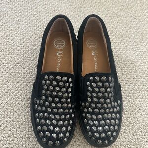 Jeffrey Campbell Black Studded Loafers size 8